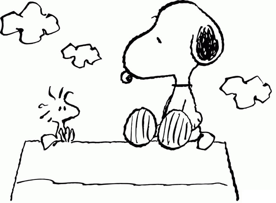 Desenho de Snoopy para Colorir em Casa