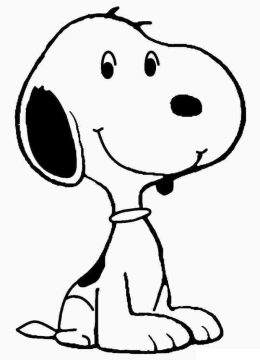 Desenho de Snoopy para Colorir grátis Download