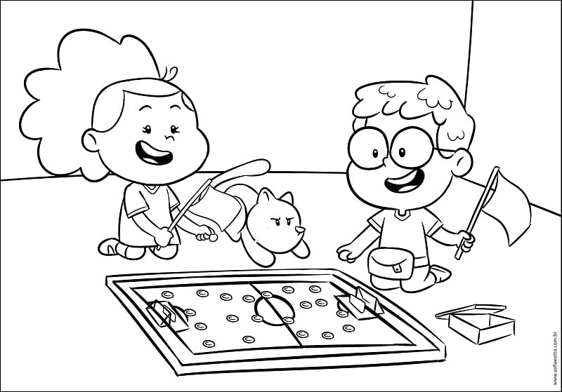 Desenhos de Sofia e Otto para Imprimir e Colorir
