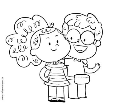 Desenhos para Colorir Sofia e Otto