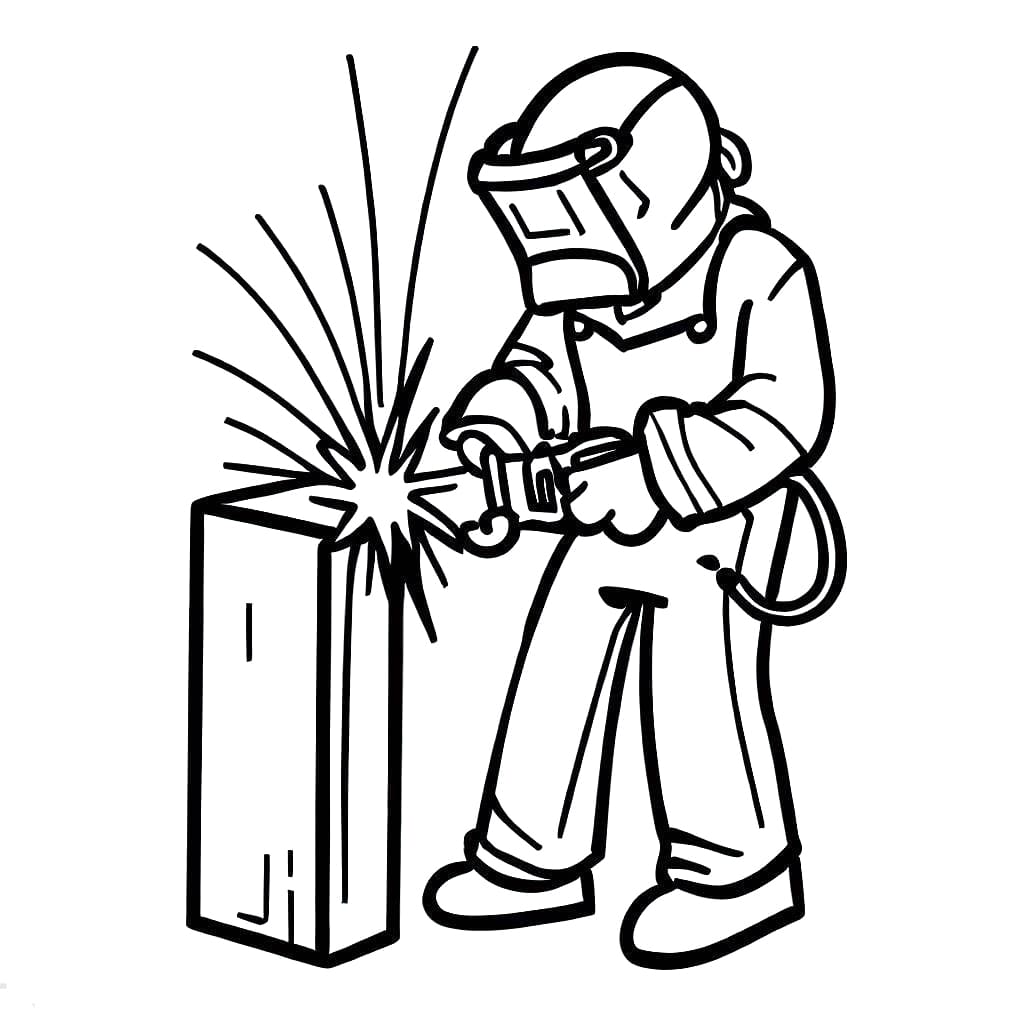 Desenho de o Soldador para Colorir