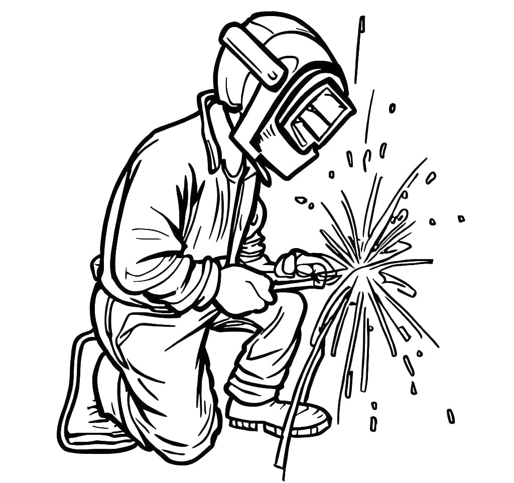 Desenho de Soldador Imprimivel para Colorir