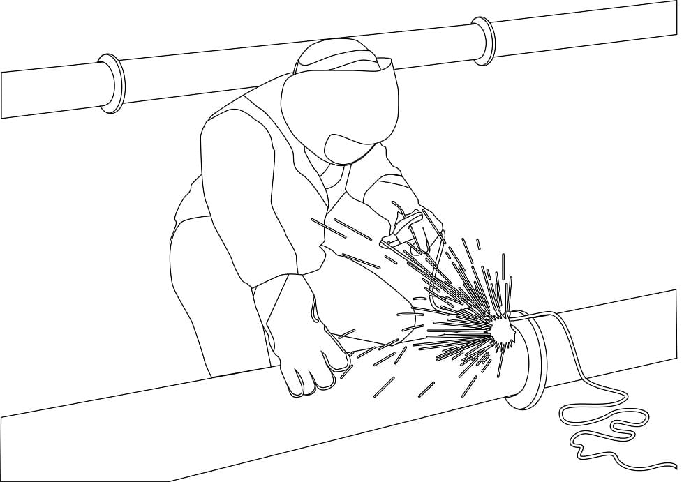 Desenho de Soldador para Crianças para Colorir