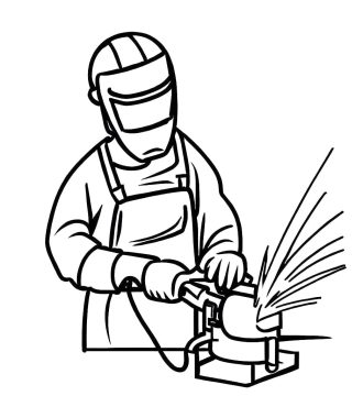 Desenho de Soldador Profissional para Colorir