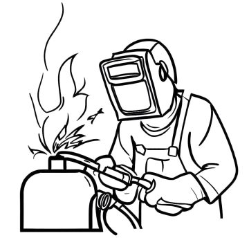 Desenho de Um Soldador para Colorir