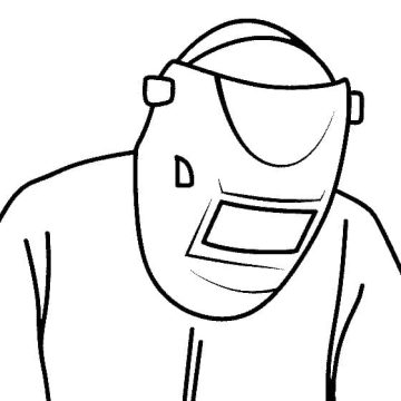 Desenho Pdf de Soldador para Colorir e Imprimir grátis