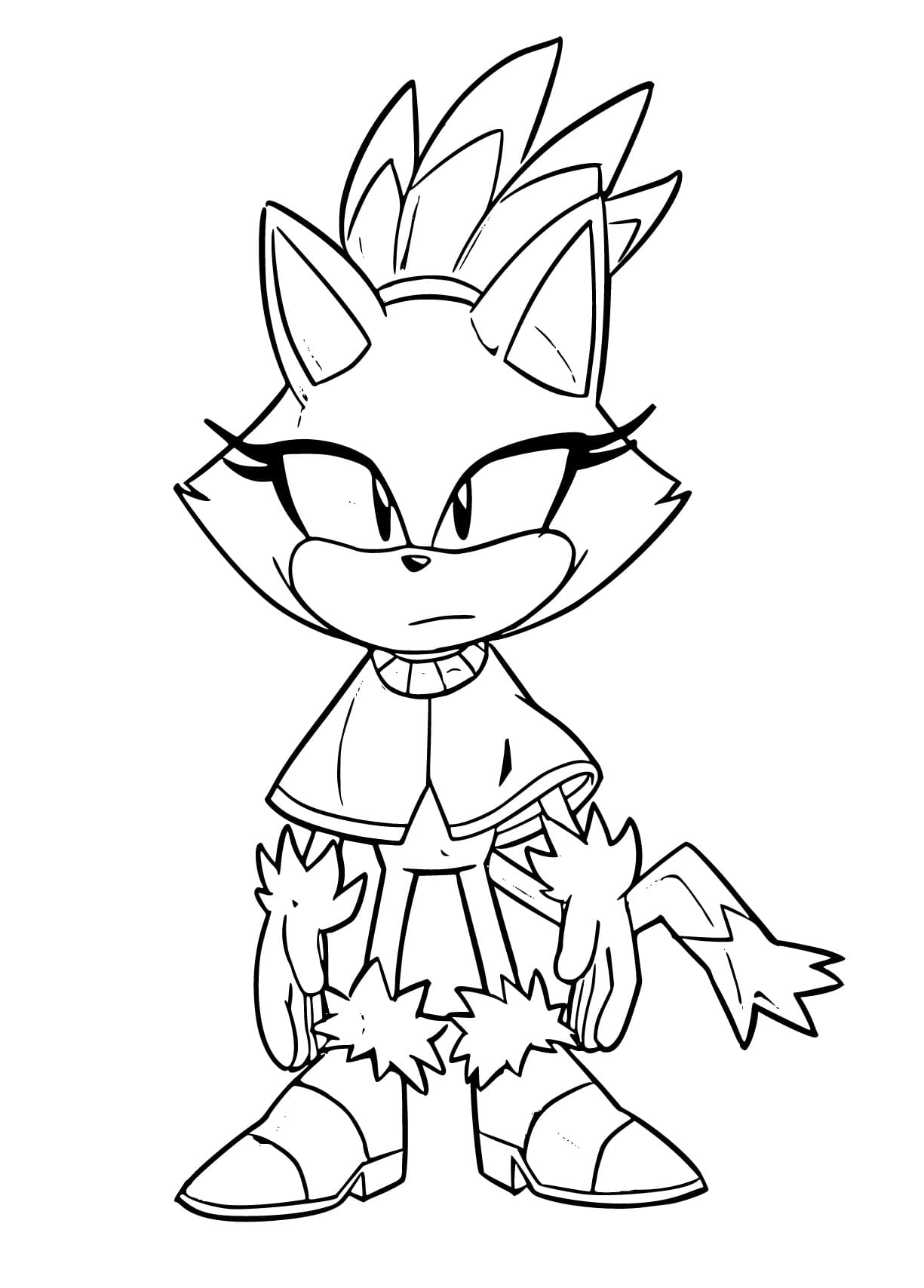 Desenho Pdf de Blaze The Cat para Crianças para Colorir