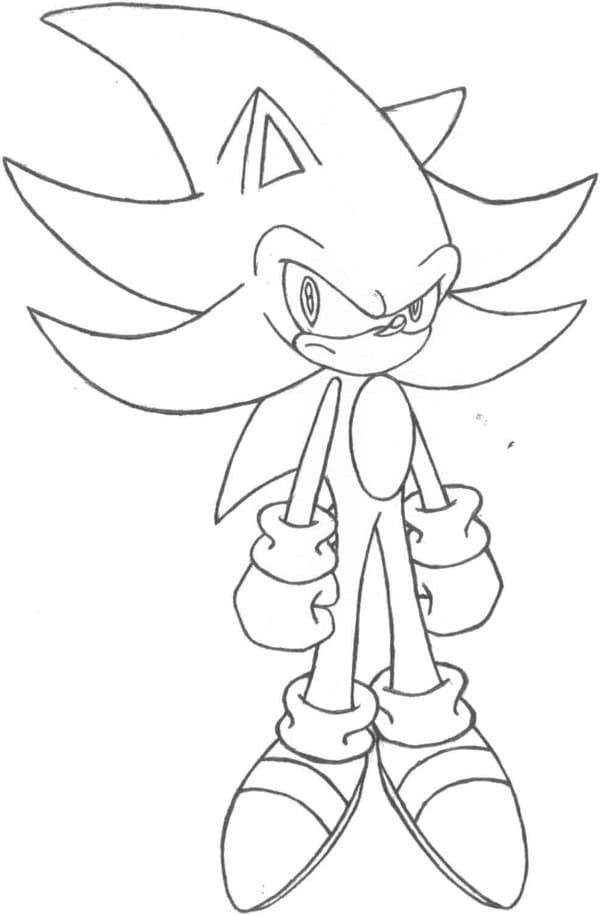 Baixar Desenho de Sonic Zangado para Pintar