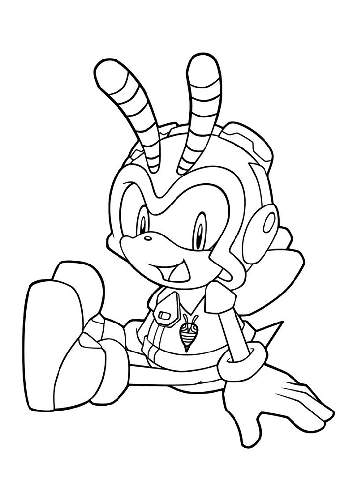 Desenho de Charmy do Sonic para Pintar Grátis