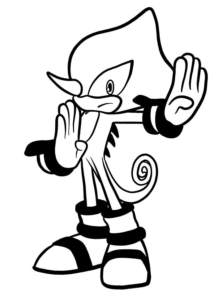 Desenho de Personagem do Jogo Sonic para Pintar