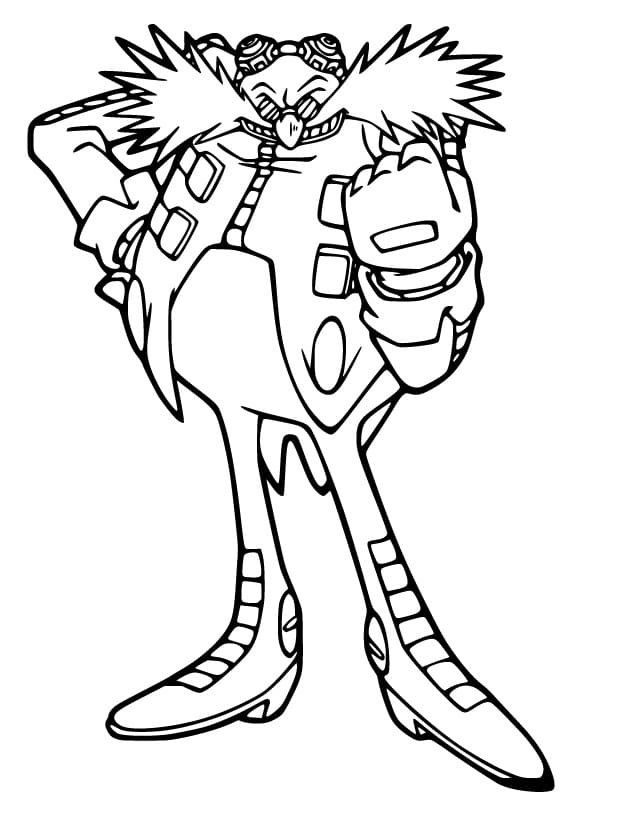 Desenho do Doutor Eggman de Sonic para Colorir