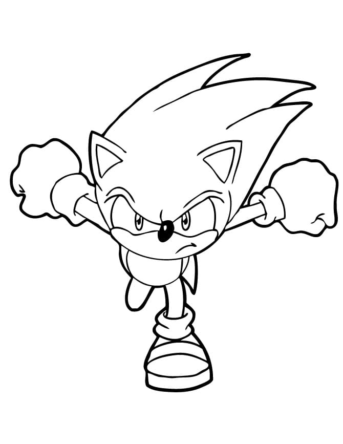 Desenho do Sonic do Master System para Colorir