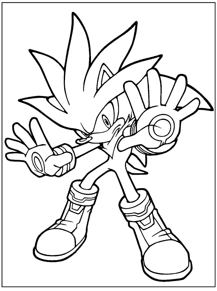 Desenho para Pintar do Shadow The Hedgehog