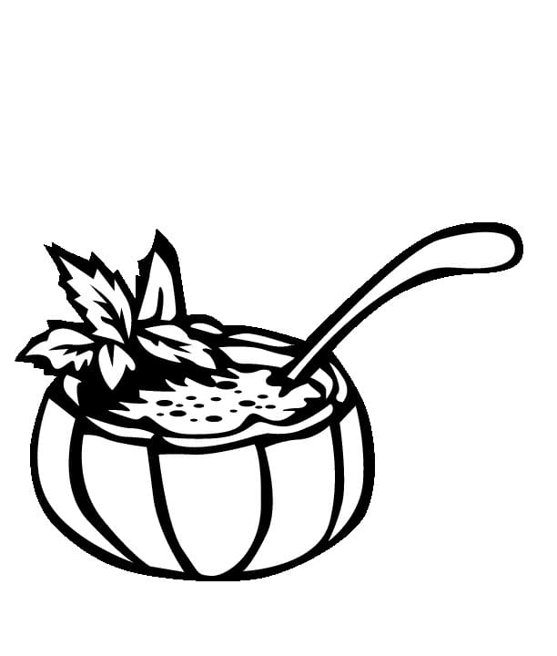 Desenho de Sopa Download para Colorir