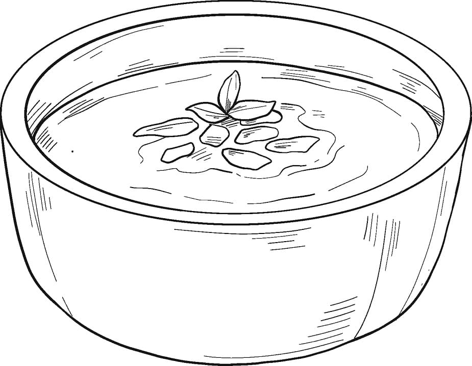 Desenho de Sopa Download Pdf para Colorir