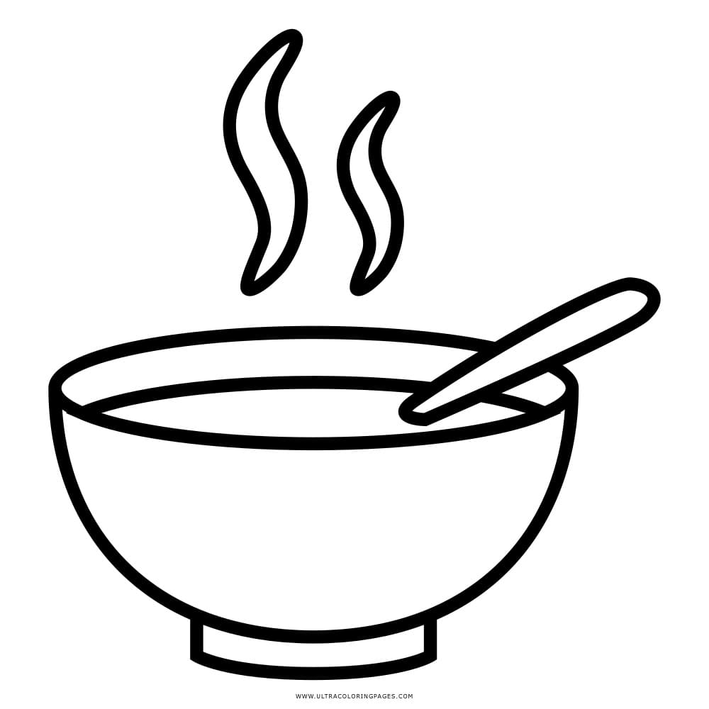 Desenho de Sopa para Colorir Download