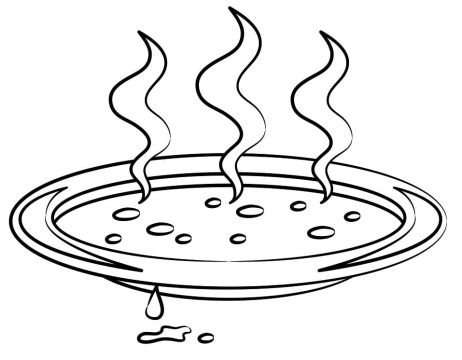 Desenho de Sopa para Colorir Imprimível