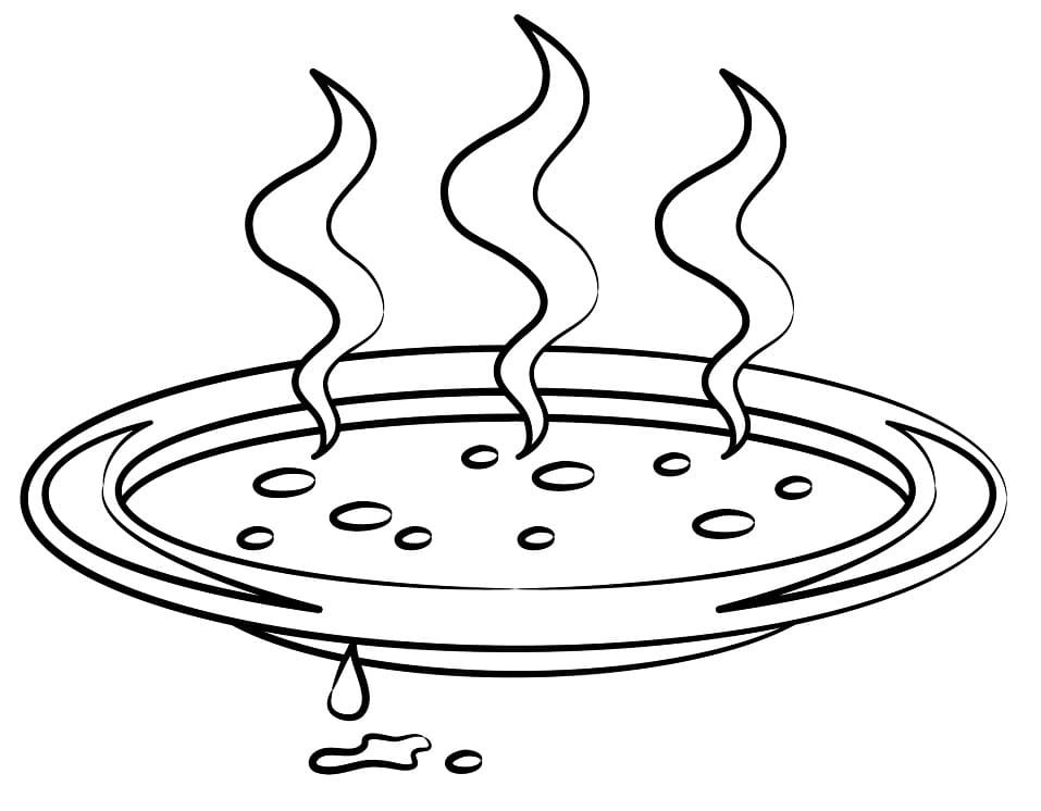 Desenho de Sopa para Colorir Imprimivel