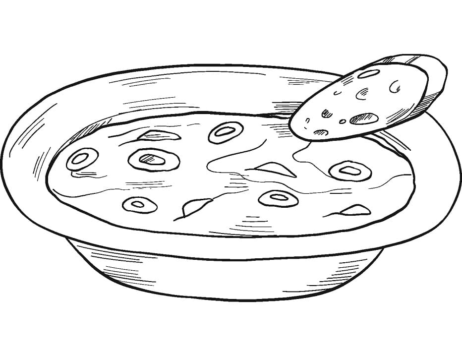 Desenho de Sopa para Imprimir Pdf Grátis