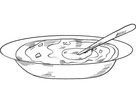 Desenho de Sopa para Pintar Imprimível