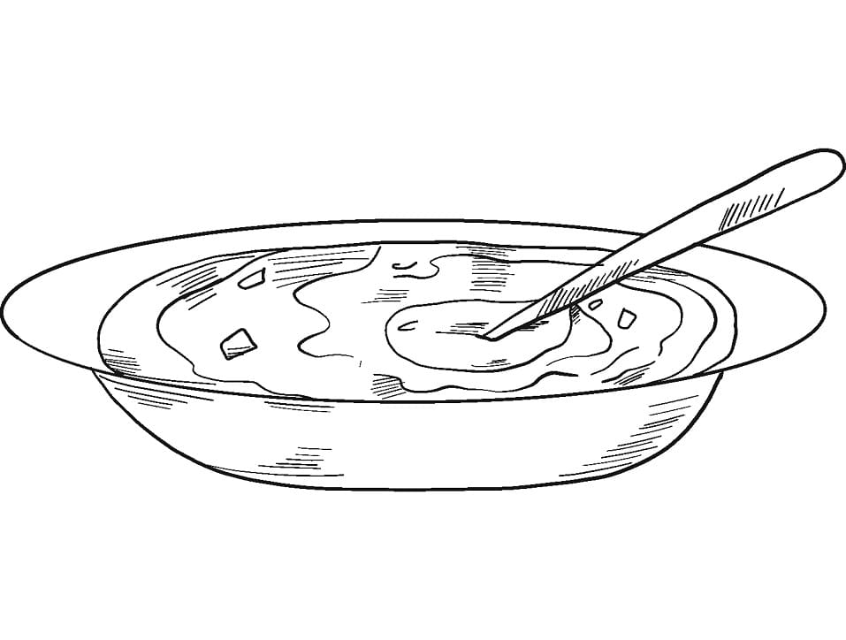 Desenho de Sopa para Pintar Imprimivel