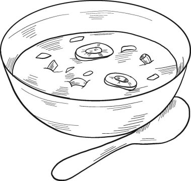 Desenho de Sopa Pdf para Colorir grátis