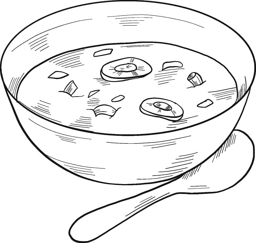 Desenhos de Sopa para Colorir