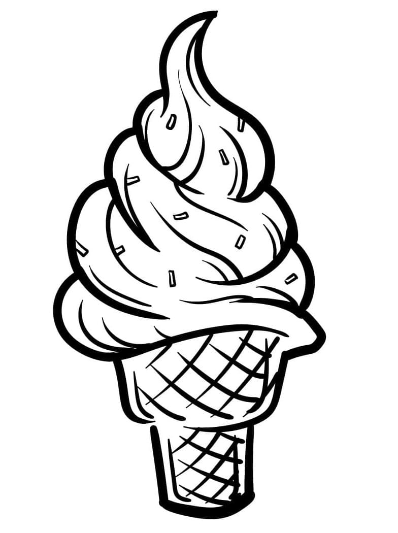 Desenho de Belo Sorvete para Colorir