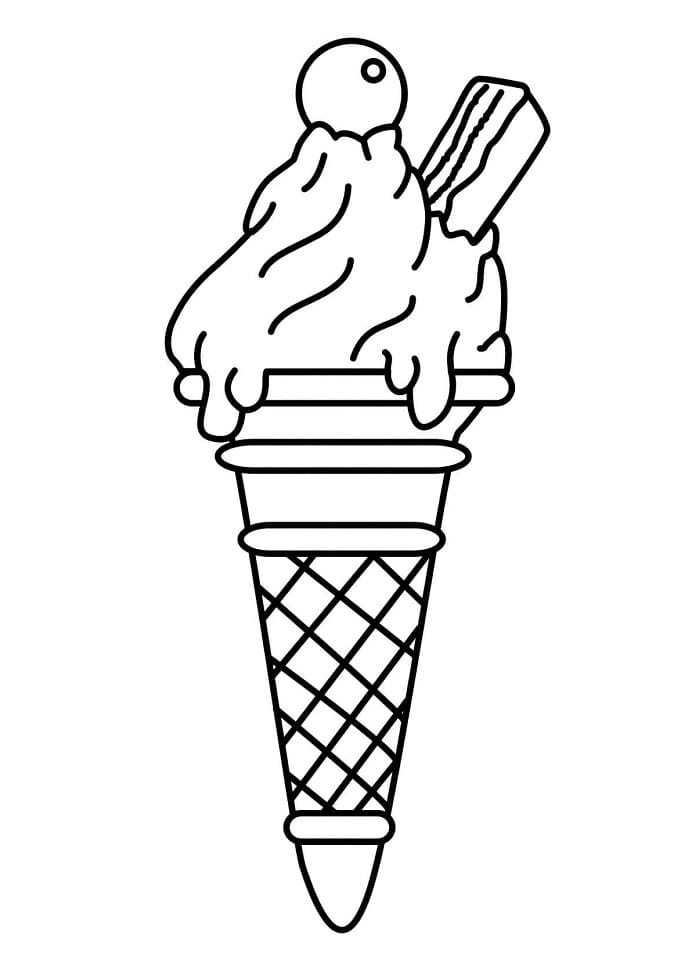Desenho de Sorvete Download para Colorir