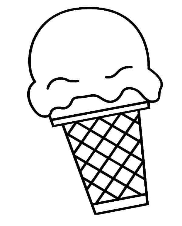 Desenho de Sorvete Download para Imprimir e Colorir