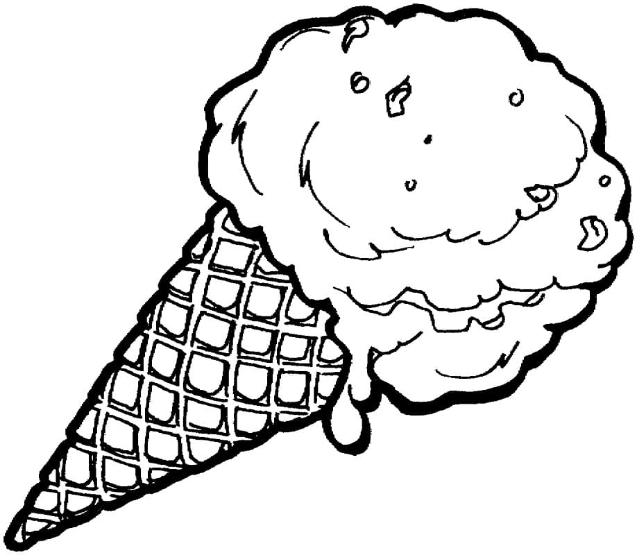 Desenho de Sorvete Download Pdf para Colorir