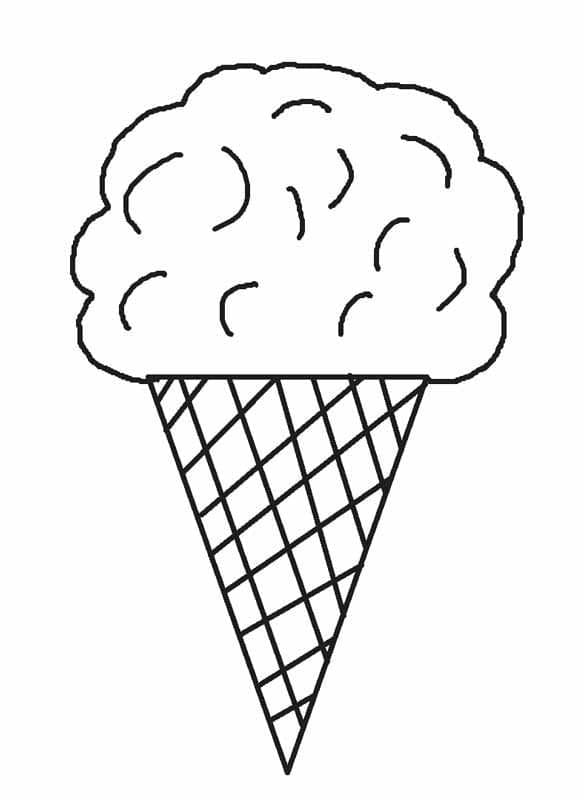 Desenho de Sorvete Grátis Pdf para Colorir