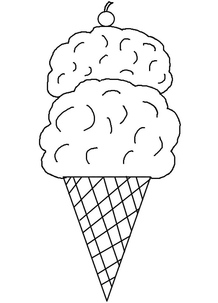 Desenho de Sorvete para Colorir Download