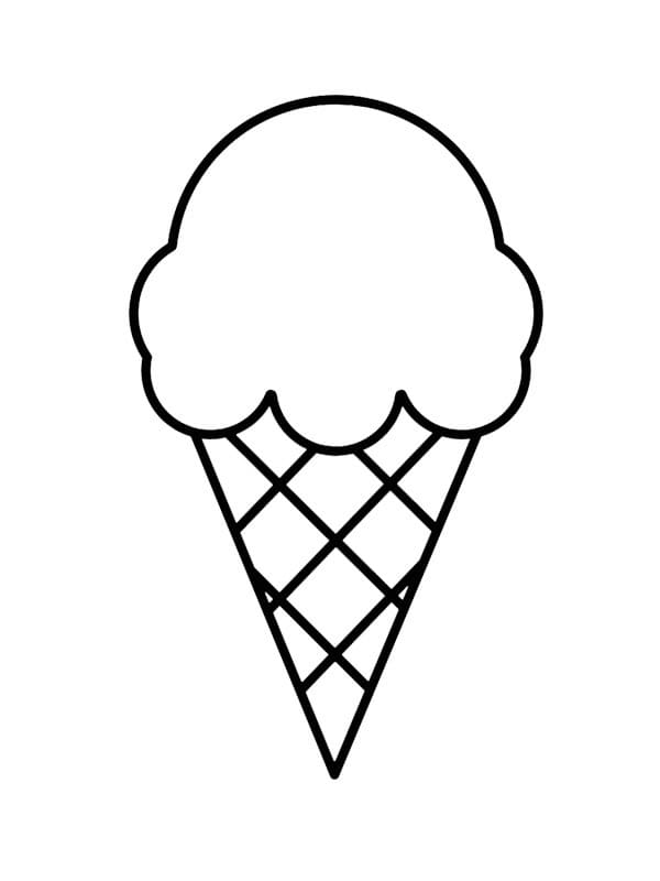Desenho de Sorvete para Colorir Grátis Download