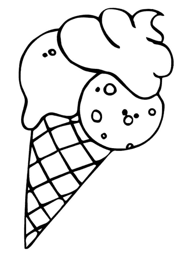 Desenho de Sorvete para Colorir Pdf Grátis