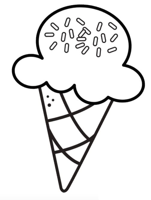 Desenho de Sorvete para Pintar Download