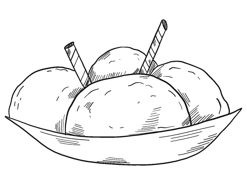 Desenho de Sorvete para Pintar Grátis Download