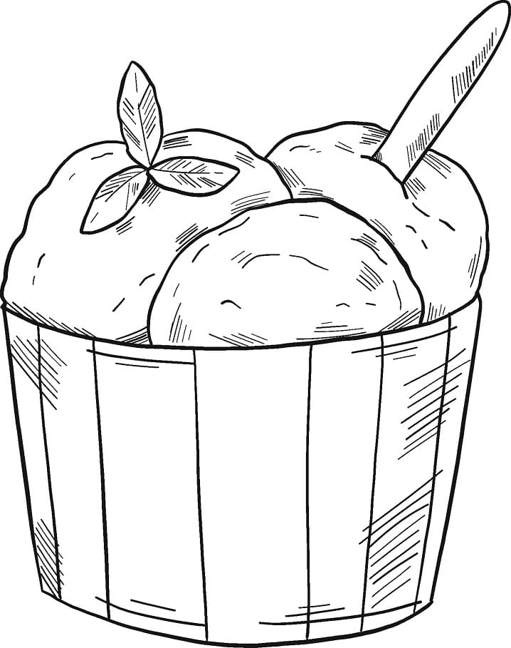 Desenho Sorvete Delicioso para Colorir