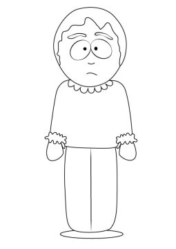 Desenho Sharon de South Park para Colorir