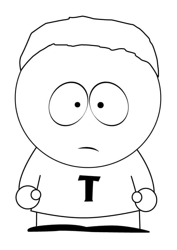 Desenho Token de South Park para Colorir