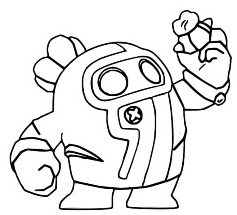 Desenho de Foto de Spike Brawl Stars para Colorir