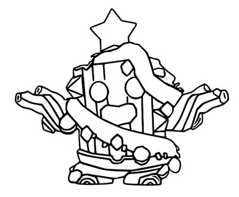 Desenho de Pintura de Spike Brawl Stars para Colorir