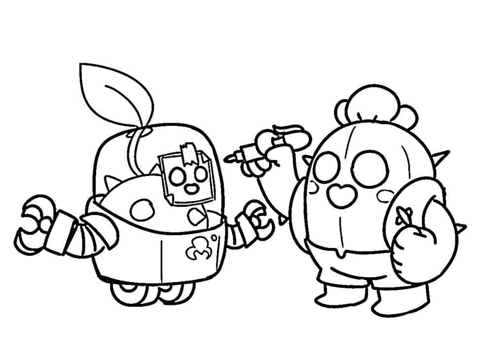 Desenho de Spike Brawl Stars 1 para Colorir