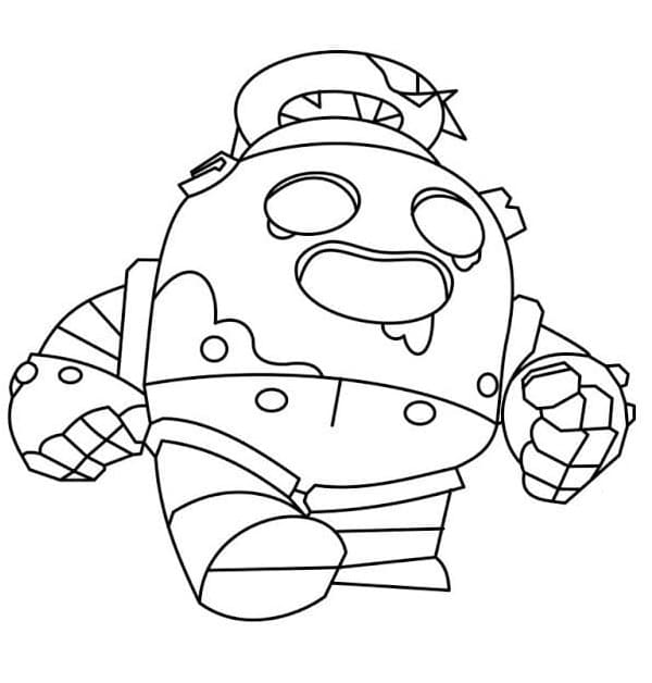 Desenho de Spike Brawl Stars 10 para Colorir