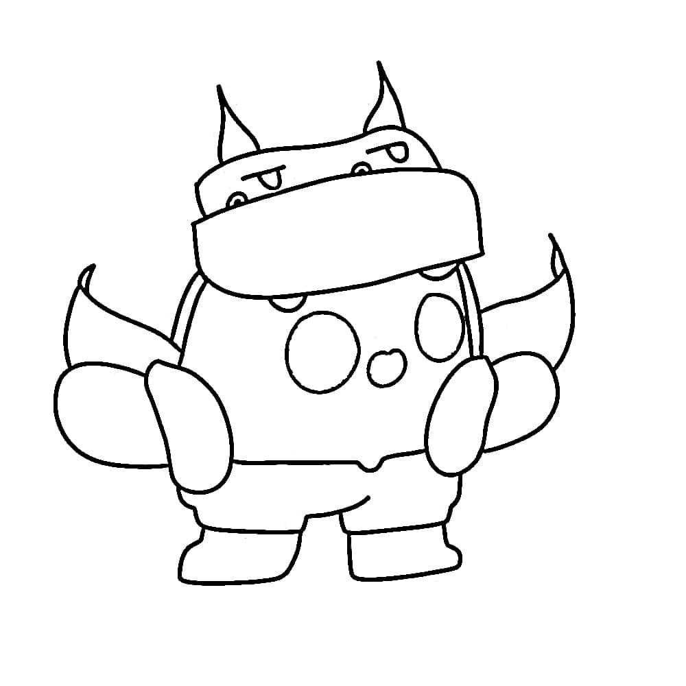 Desenho de Spike Brawl Stars 2 para Colorir