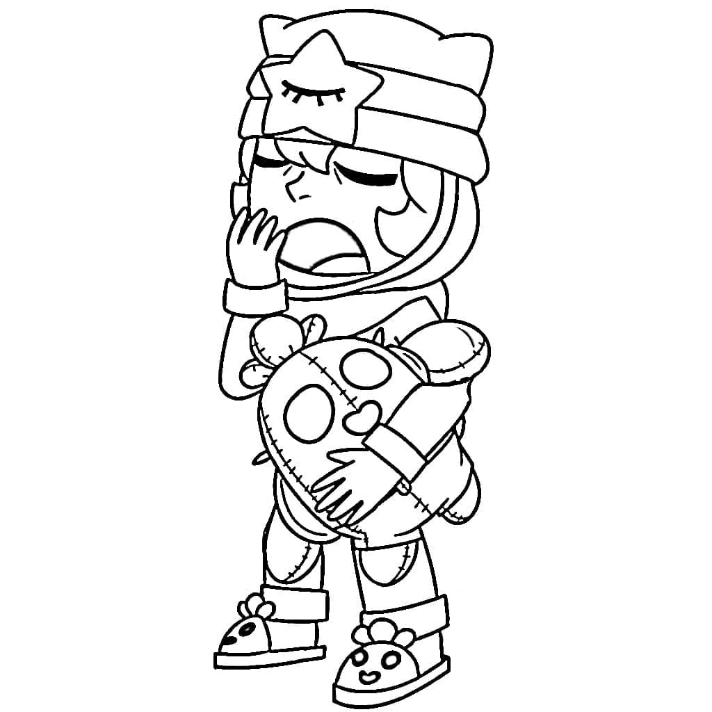 Desenho de Spike Brawl Stars 4 para Colorir