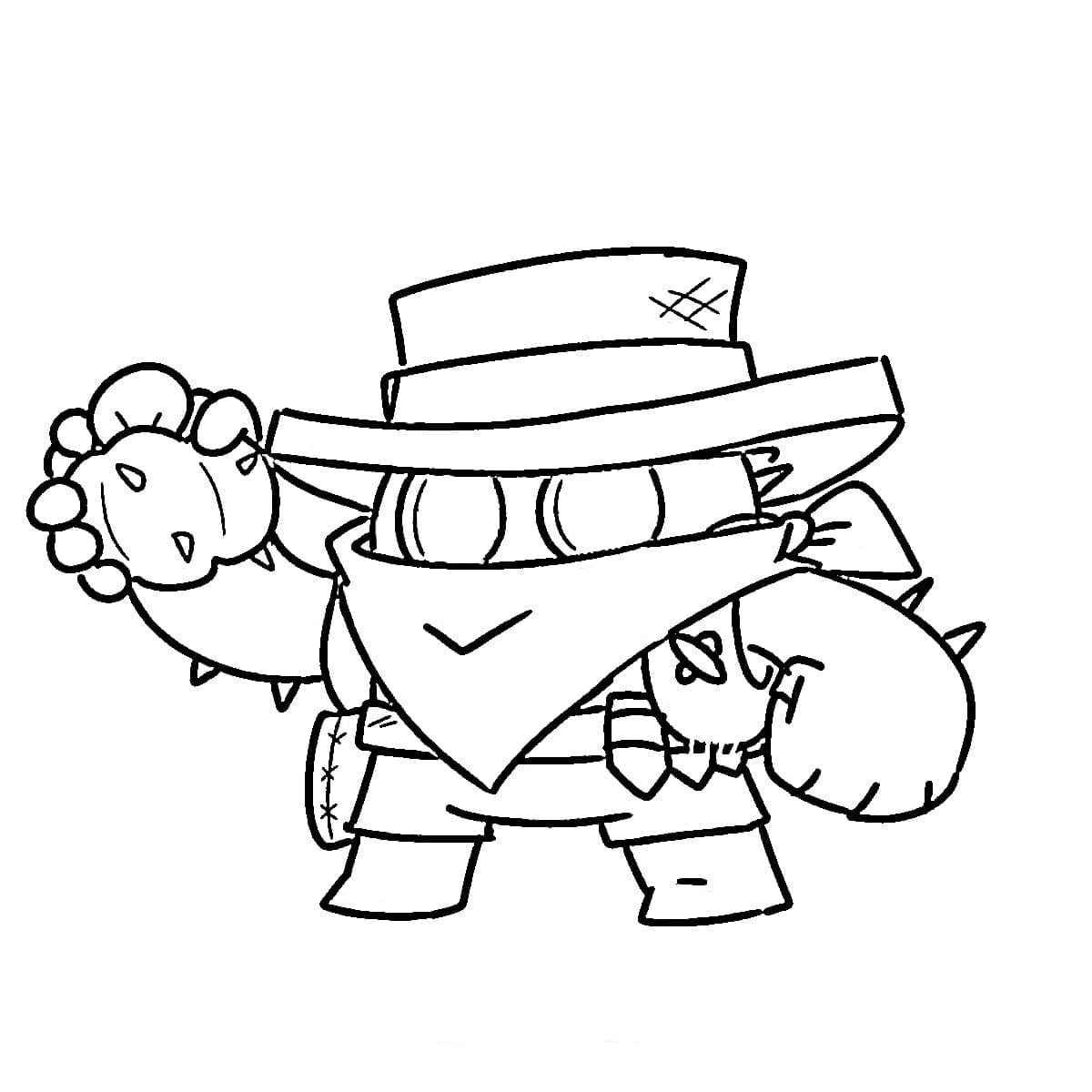 Desenho de Spike Brawl Stars 9 para Colorir
