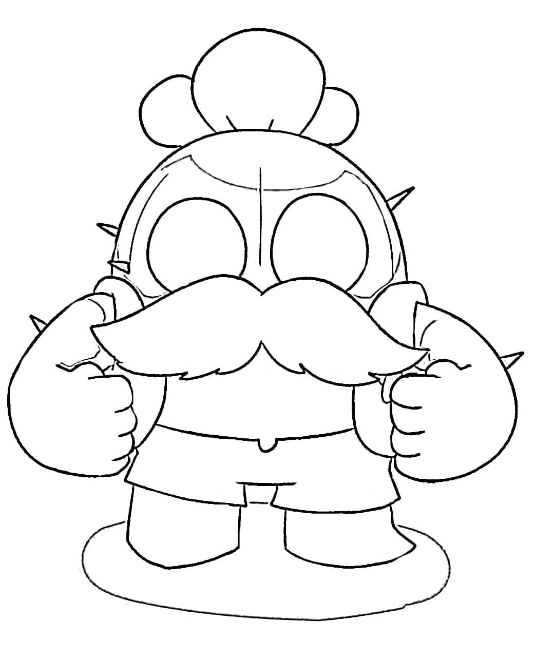Desenho de Spike Brawl Stars Grátis para Crianças para Colorir