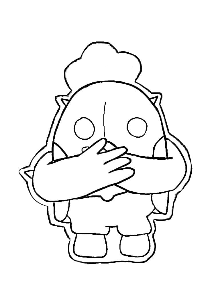 Desenho de Spike Brawl Stars Imprimivel Grátis para Crianças para Colorir