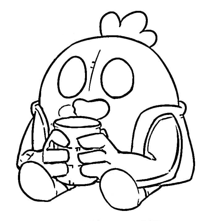 Desenho de Spike Brawl Stars para Crianças de 1 Ano para Colorir